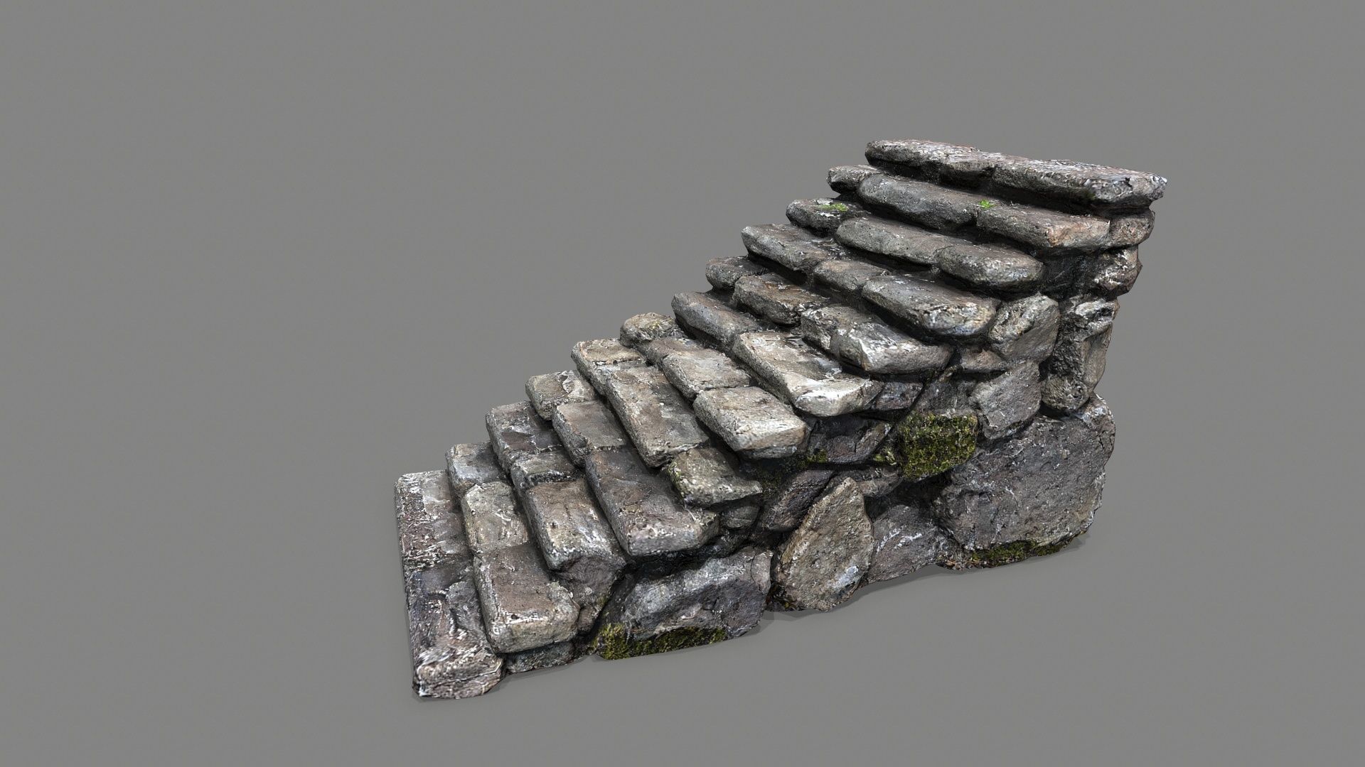 stairs Low-poly 3D model_6