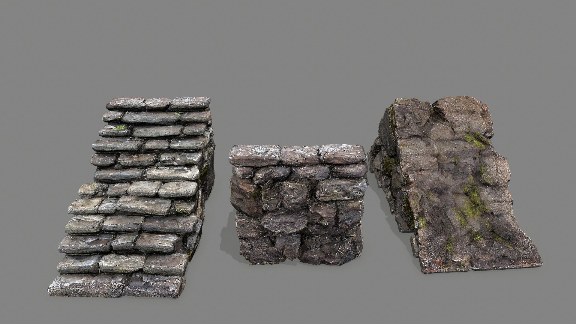 stairs Low-poly 3D model_9