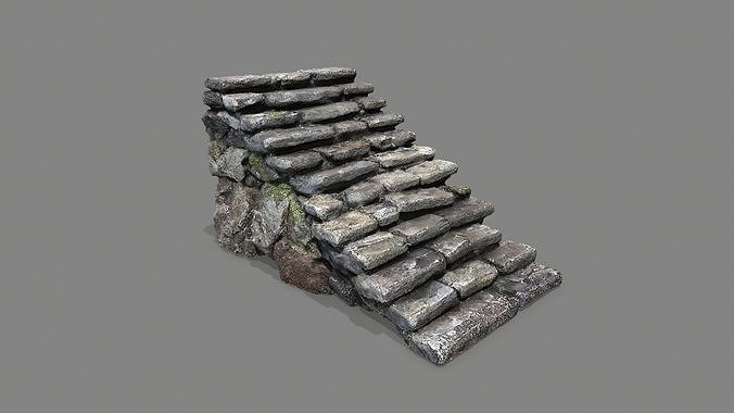 stairs Low-poly 3D model