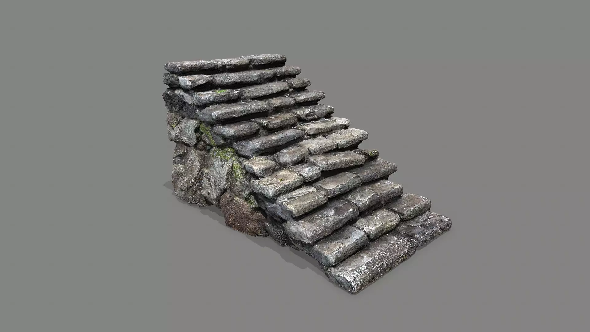 stairs Low-poly 3D model_0