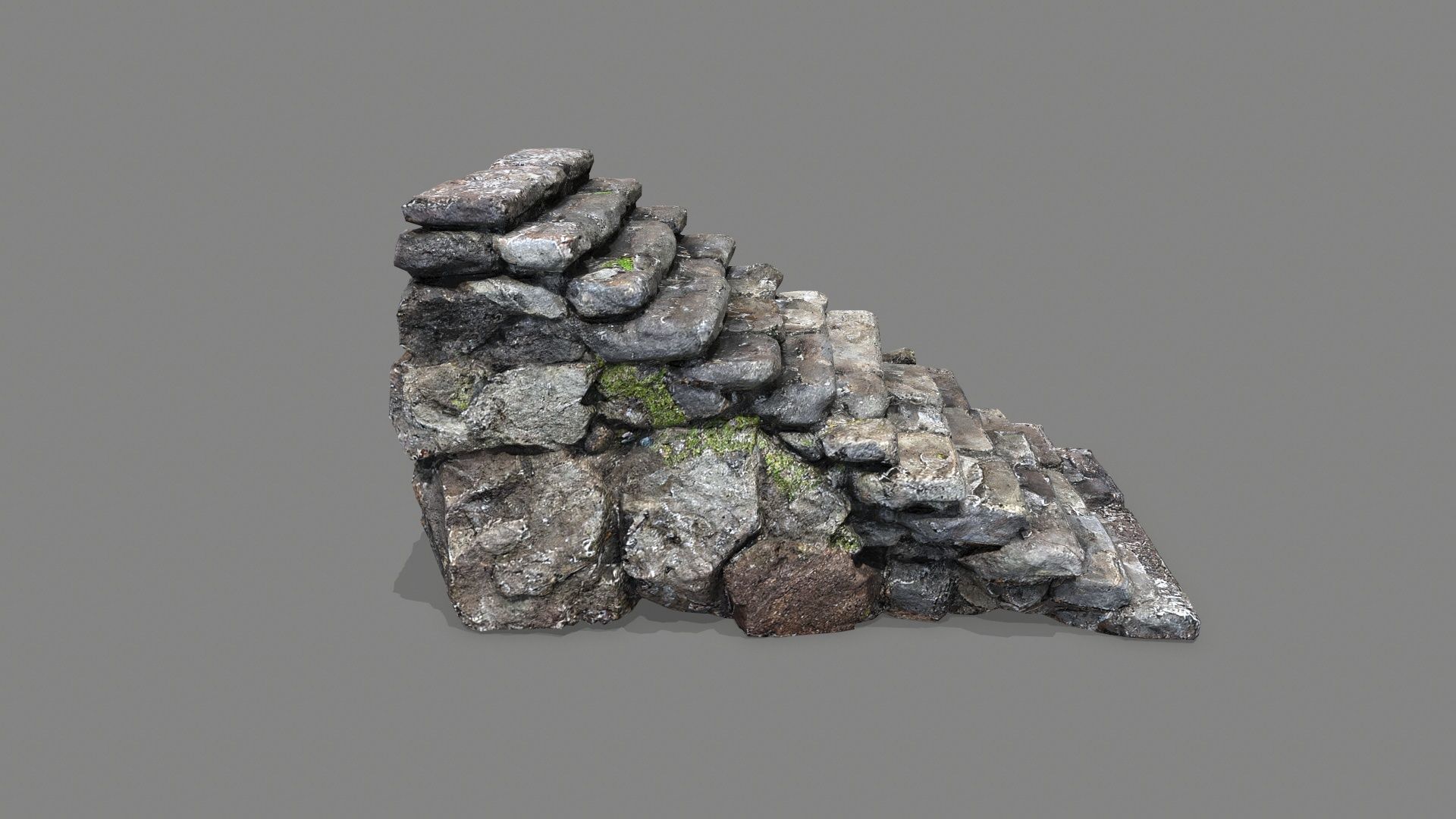 stairs Low-poly 3D model_1