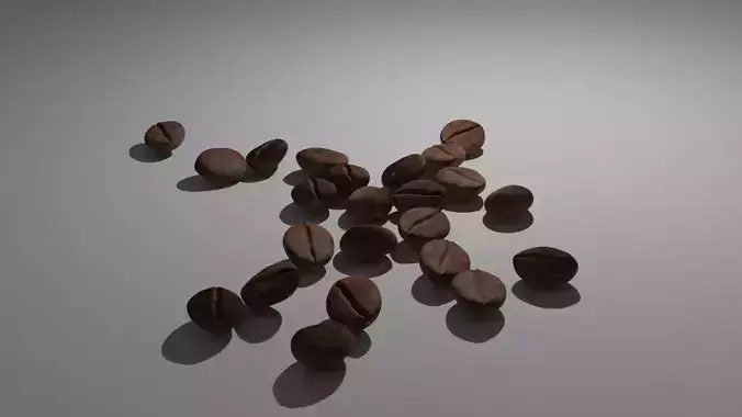 Coffee Beans - High and Low Poly