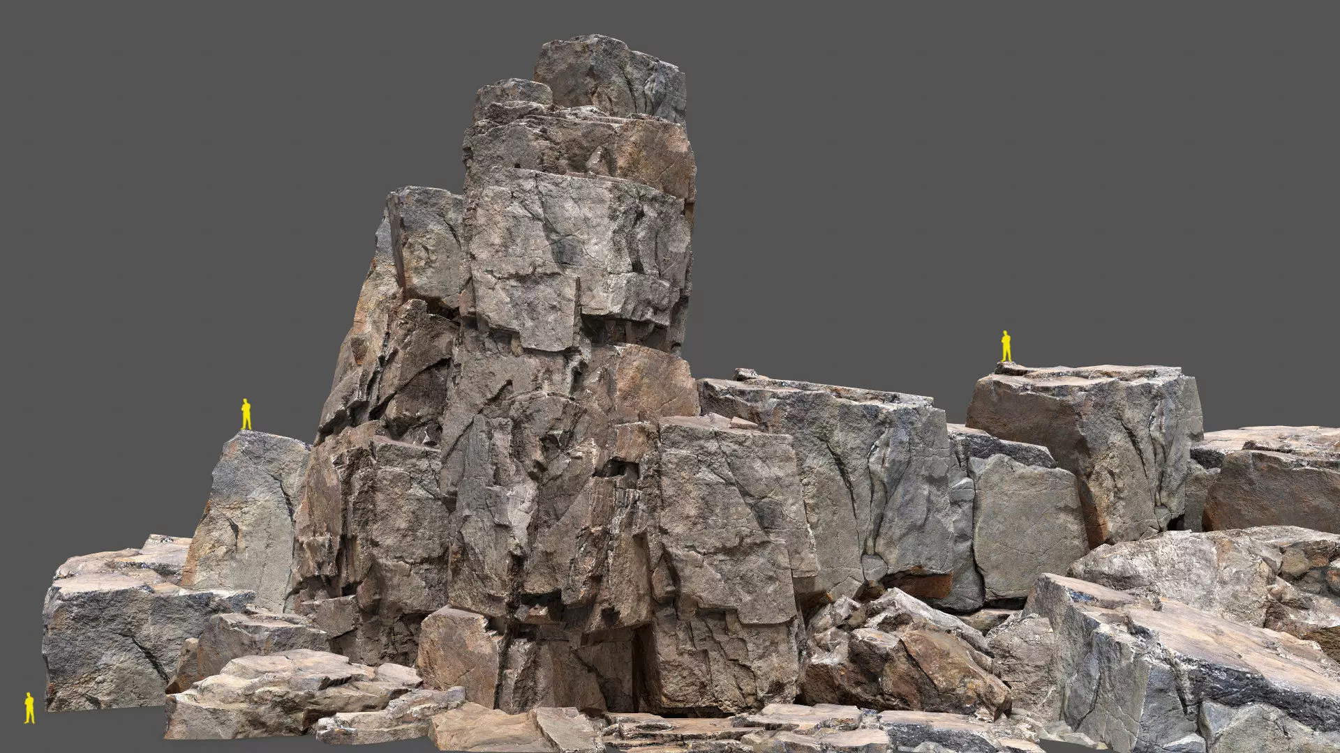 desert rocks Low-poly 3D model