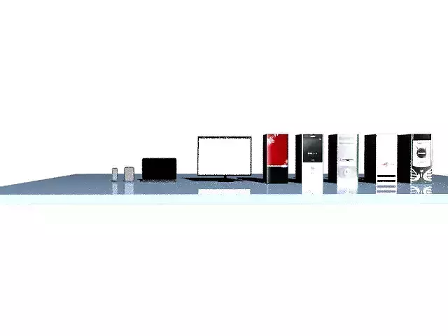 Random electronics collection Low-poly 3D model