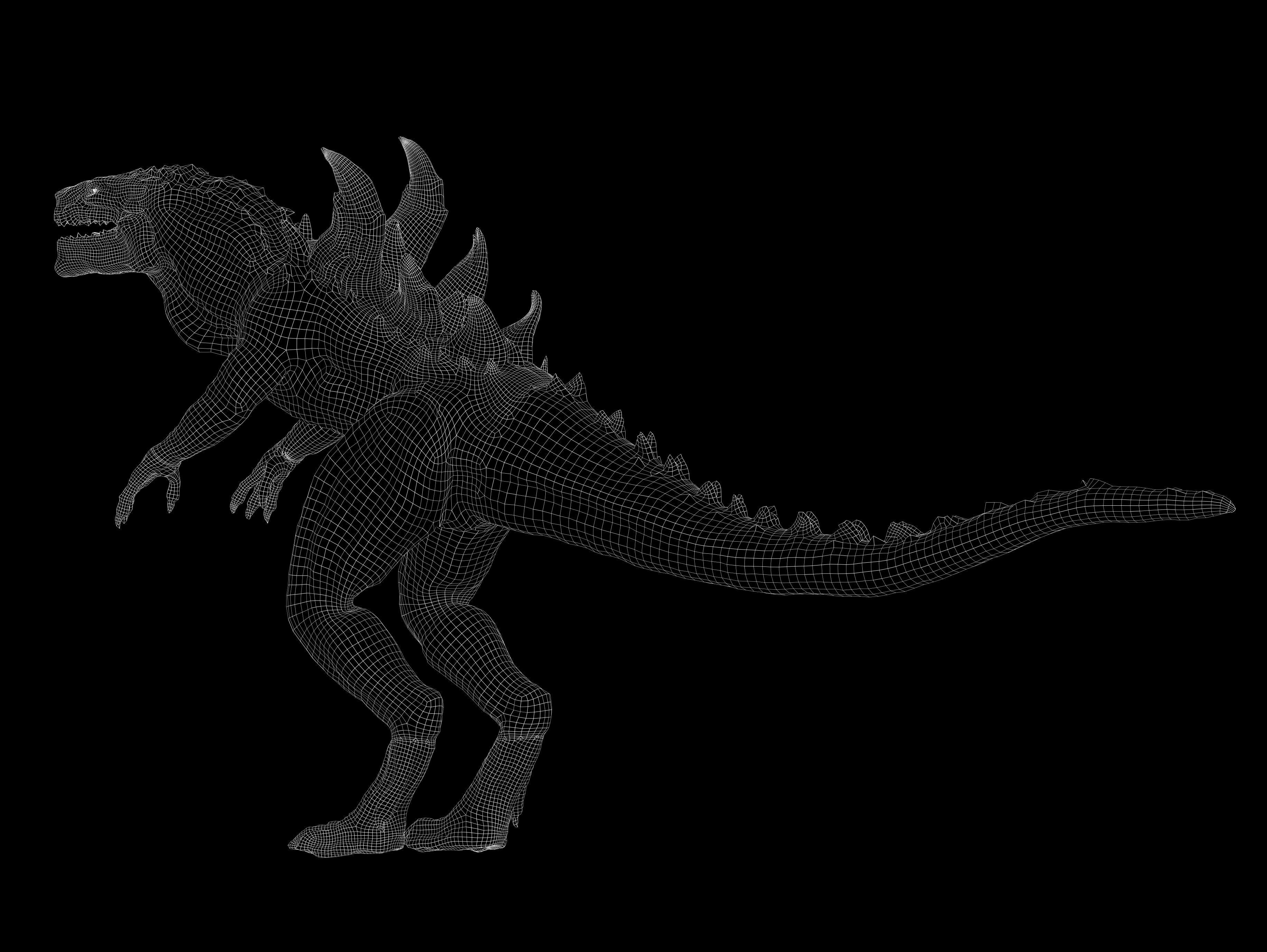 Godzilla 1998 Low-poly 3D model_10