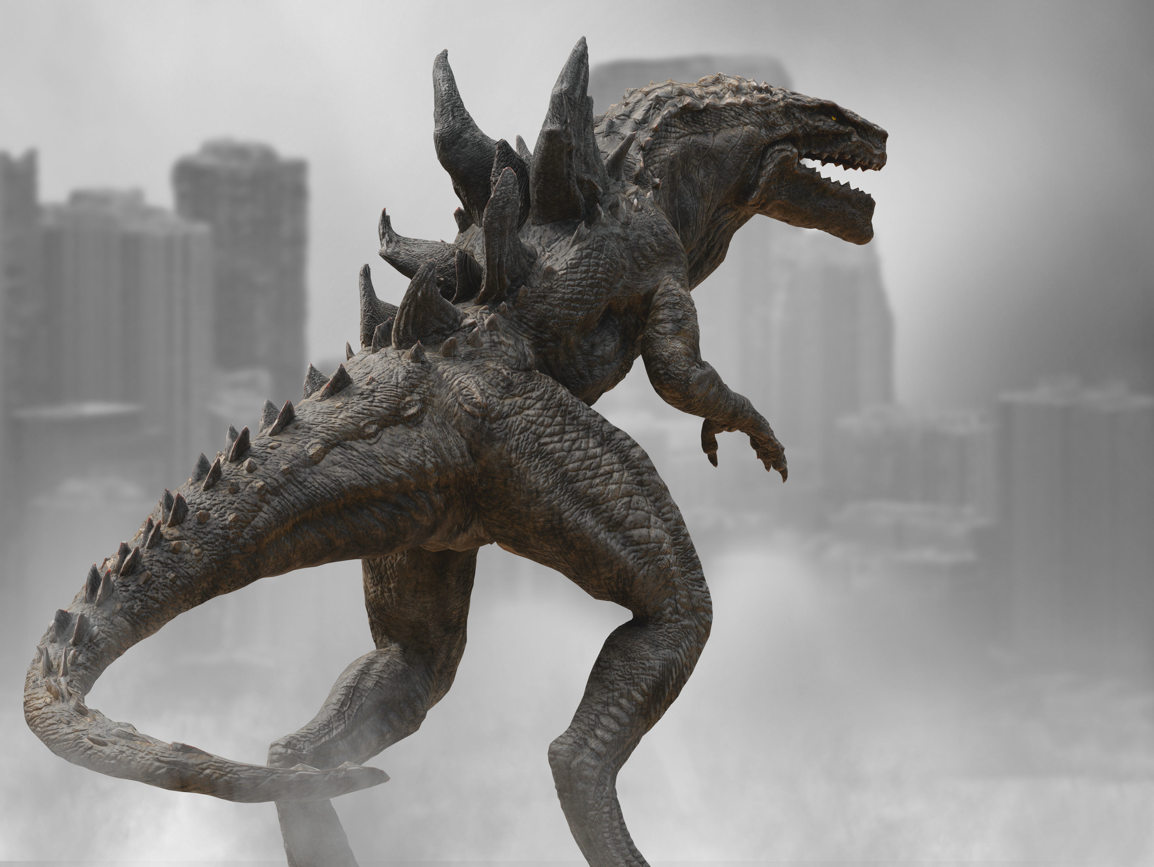 Godzilla 1998 Low-poly 3D model_4