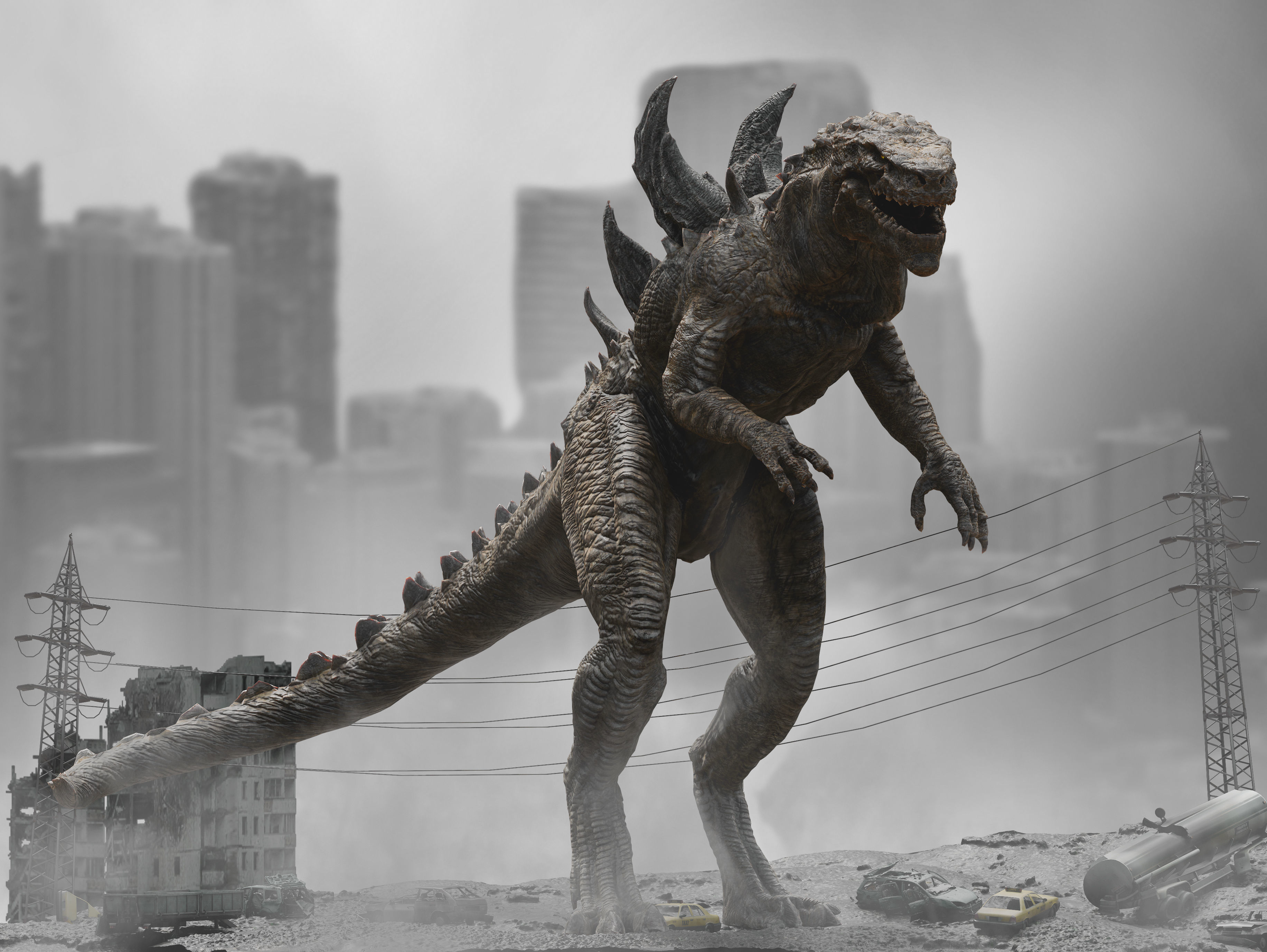 Godzilla 1998 Low-poly 3D model_8