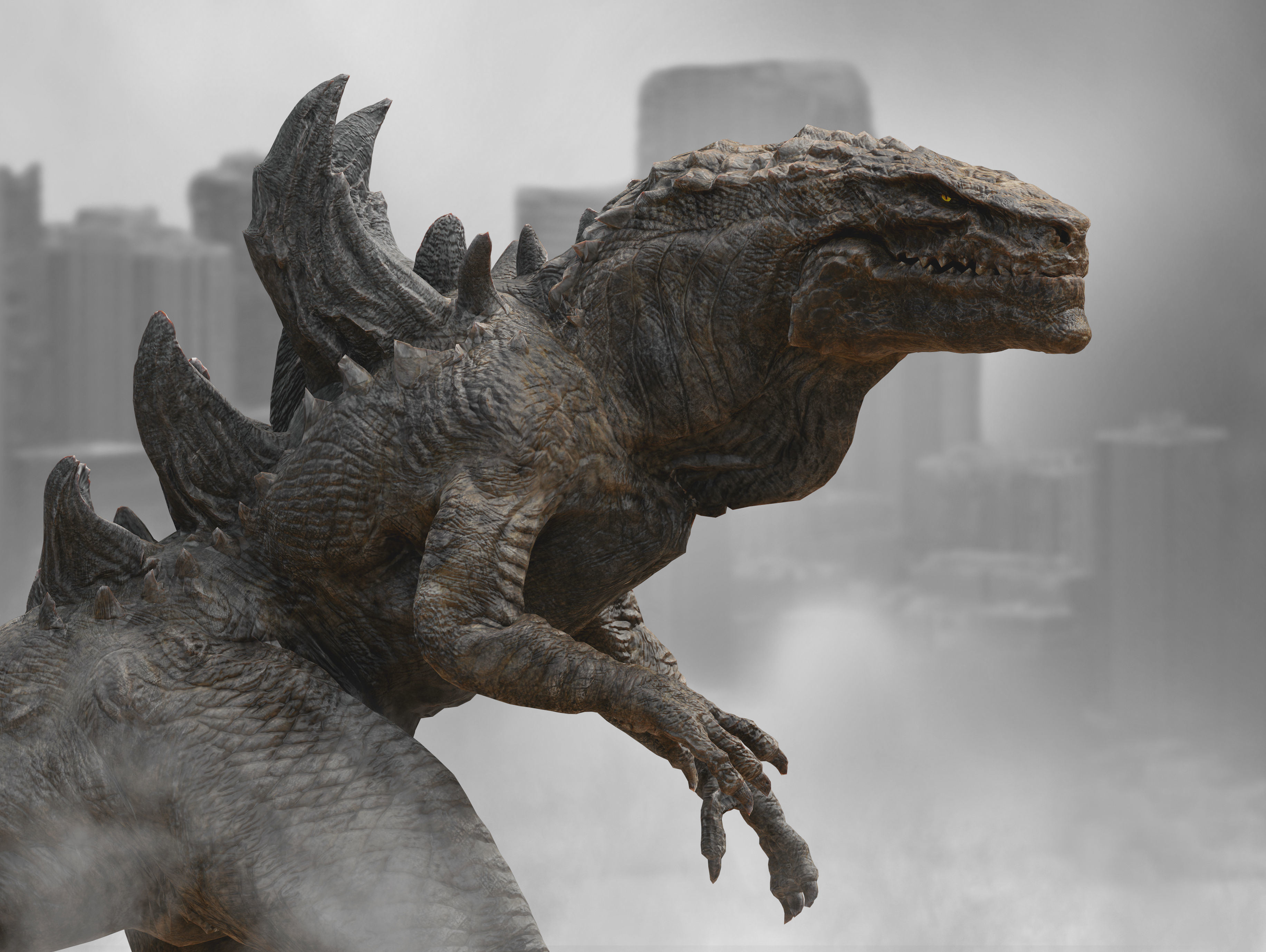 Godzilla 1998 Low-poly 3D model_5