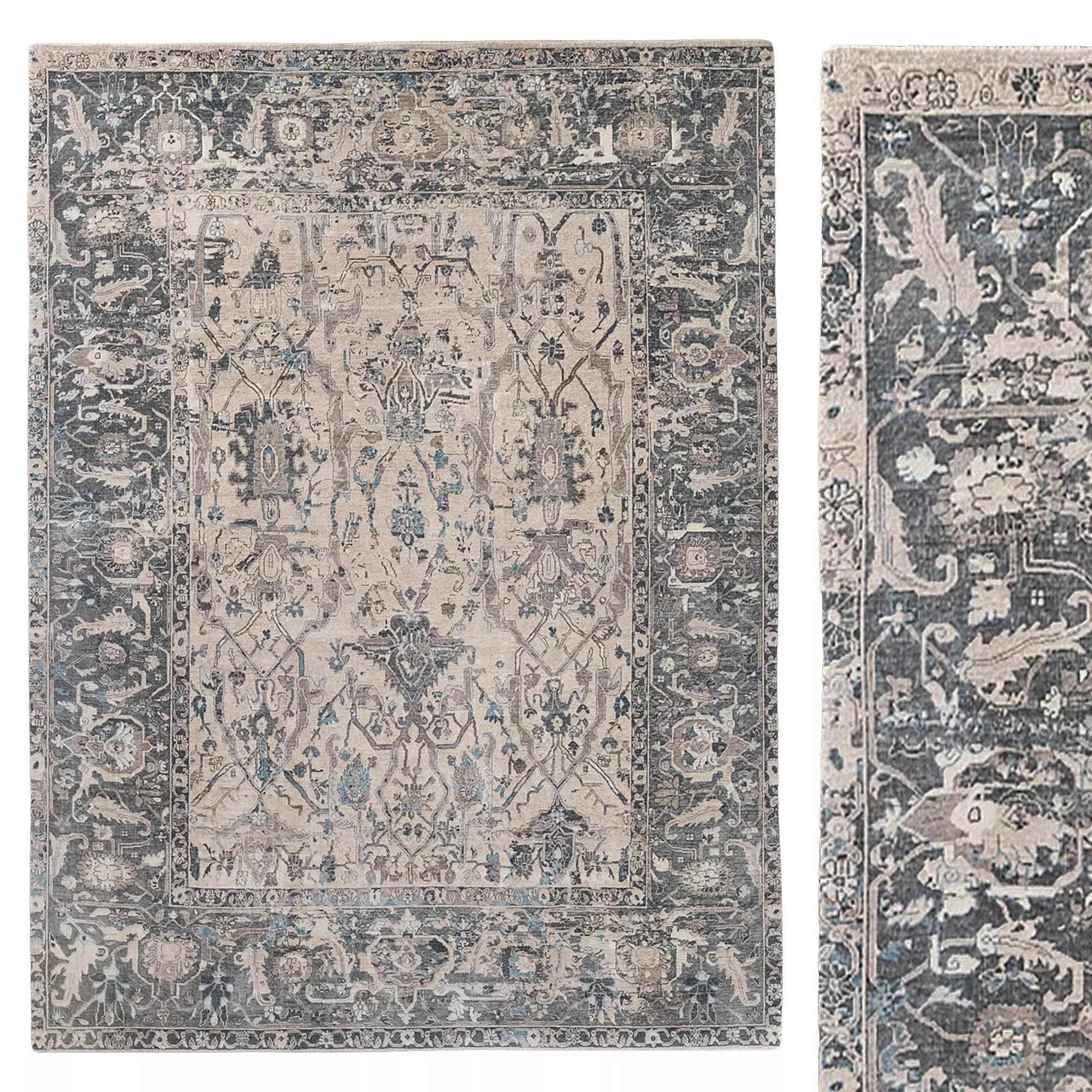 KASHNI WOOL SILK RUG 3D model
