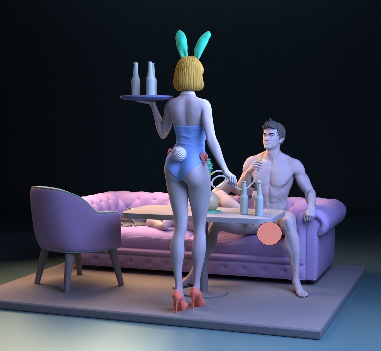 Love Bar Diorama 3D print model_13