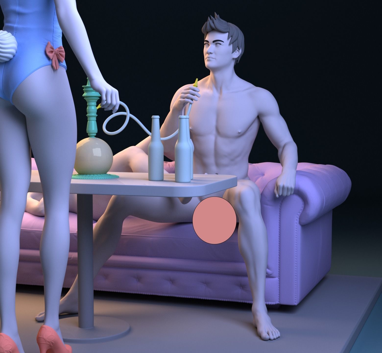 Love Bar Diorama 3D print model_12