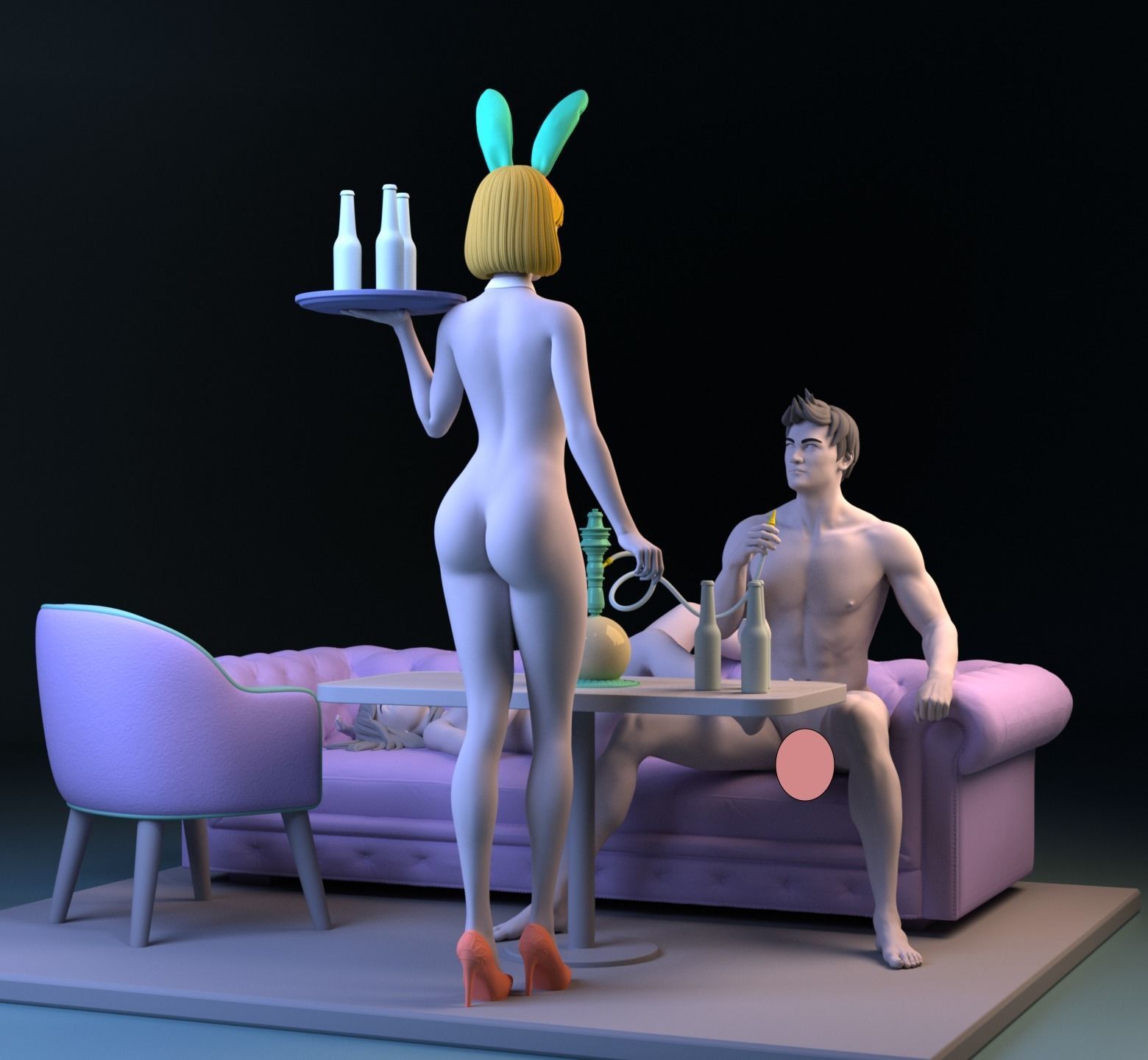 Love Bar Diorama 3D print model_4