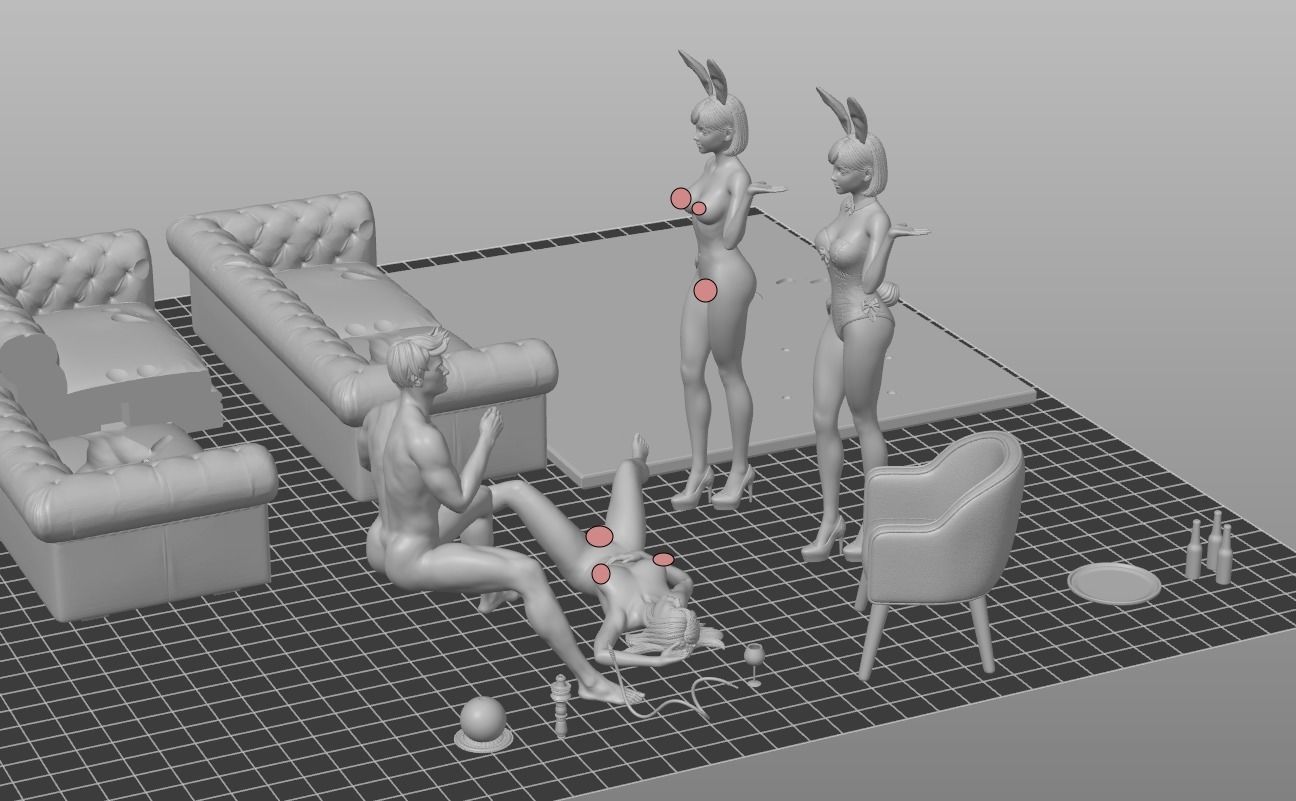 Love Bar Diorama 3D print model_9