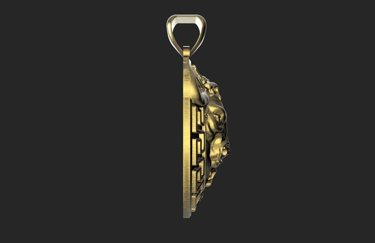 Bull pendant  3D print model_4