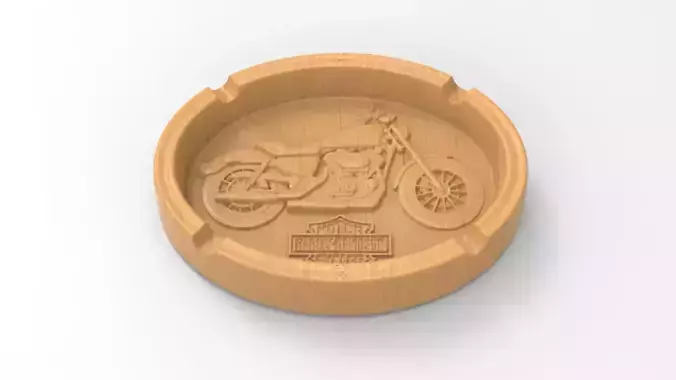 Chopper Motorcycle Ashtray Cigar Tray File For Cnc Router