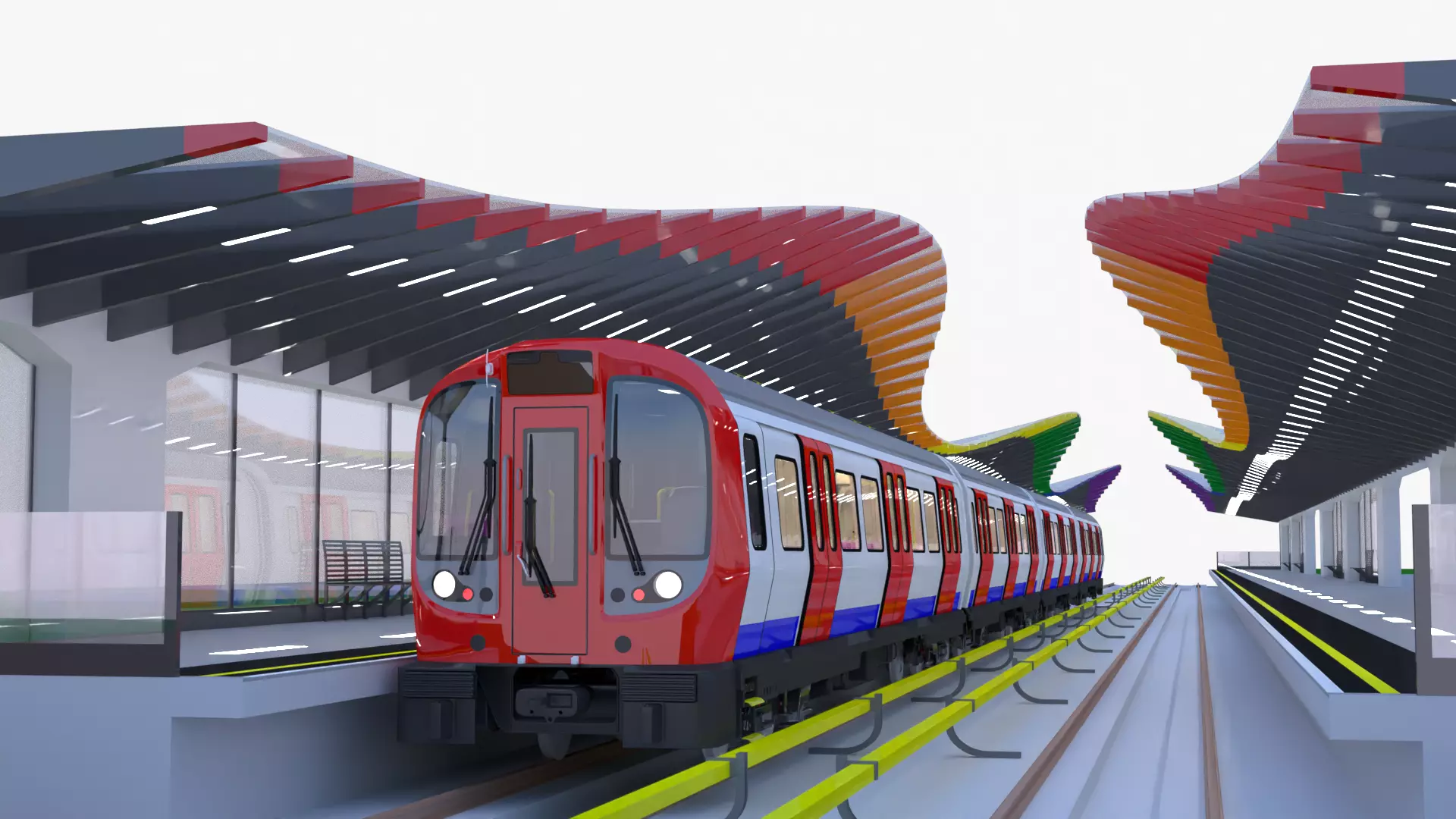 London metro station II 3D model_0
