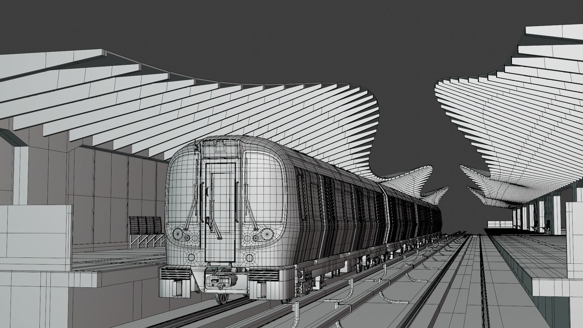 London metro station II 3D model_1