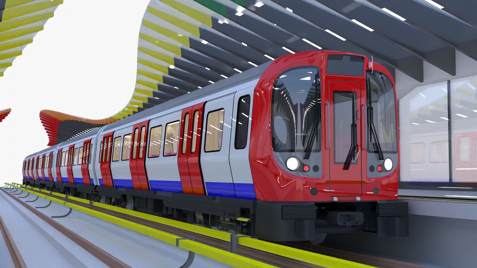 London metro station II 3D model_4