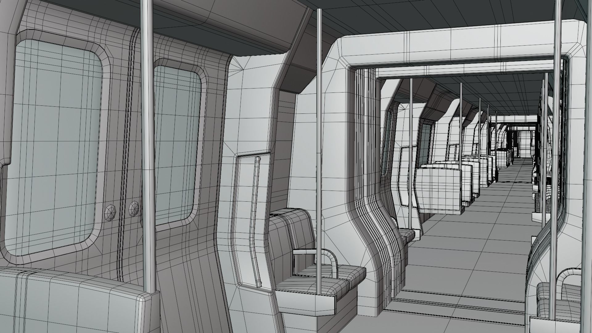 London metro station II 3D model_9