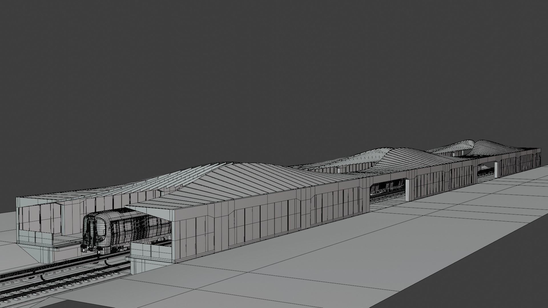 London metro station II 3D model_11