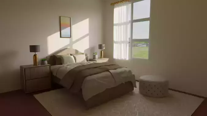 bedroom scene model 2