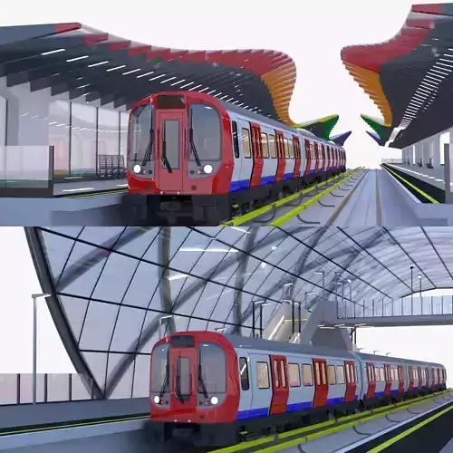 London metro stations 3D Model Collection