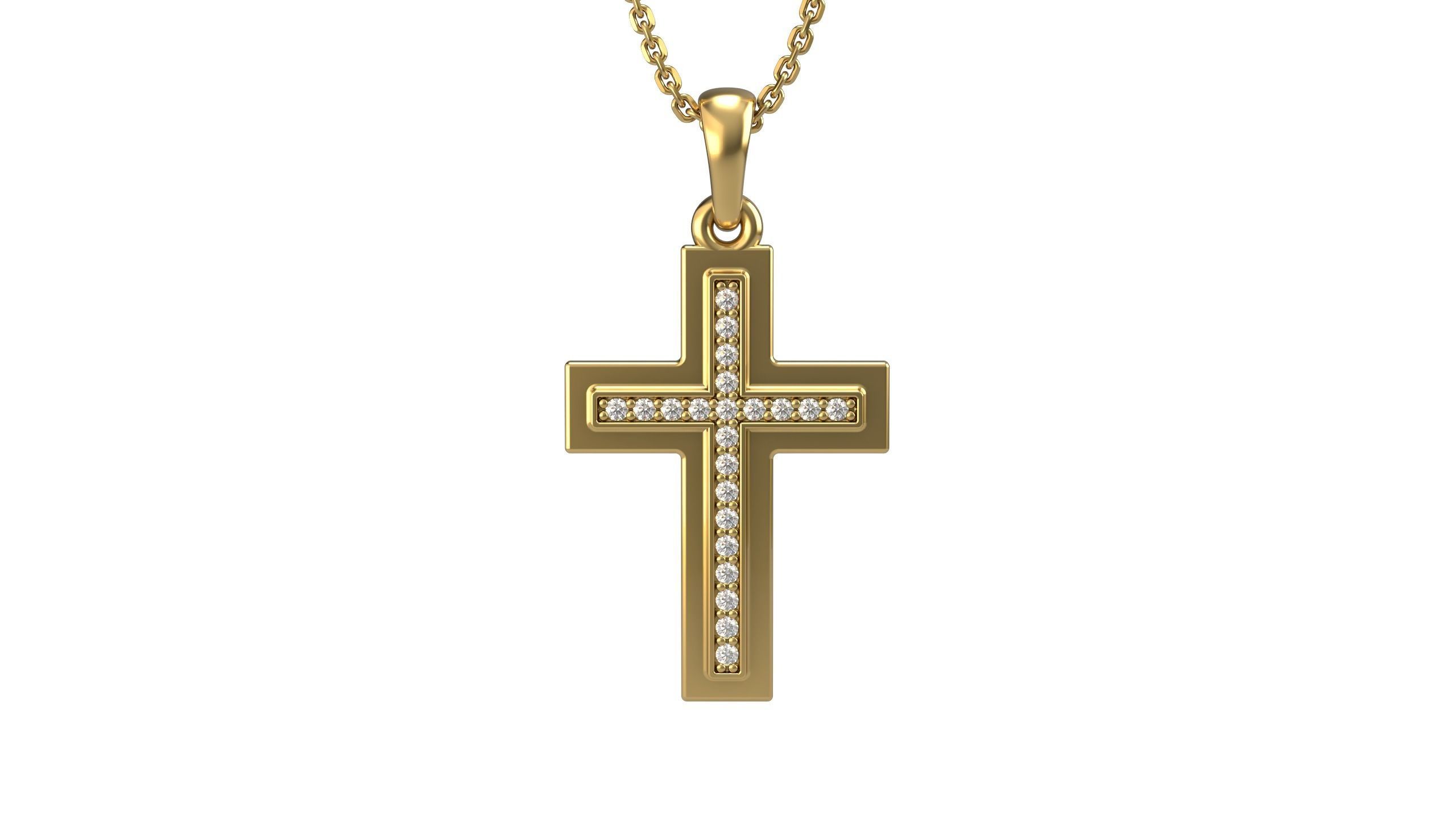Cross pendant 12 3D print model_3