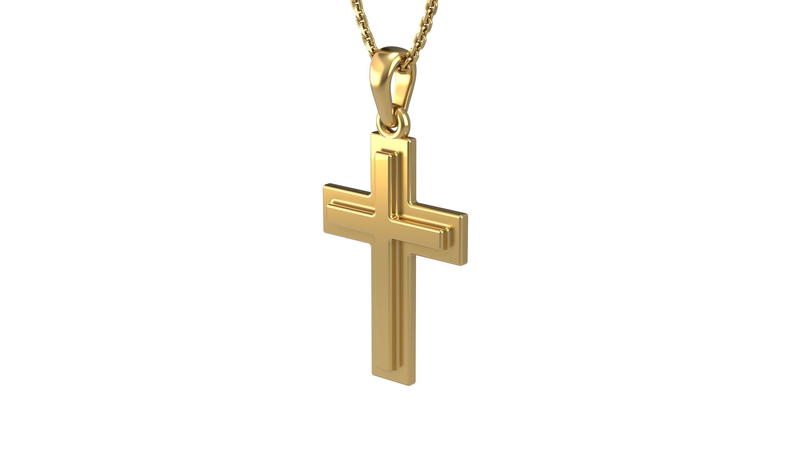 Cross pendant 12 3D print model_2