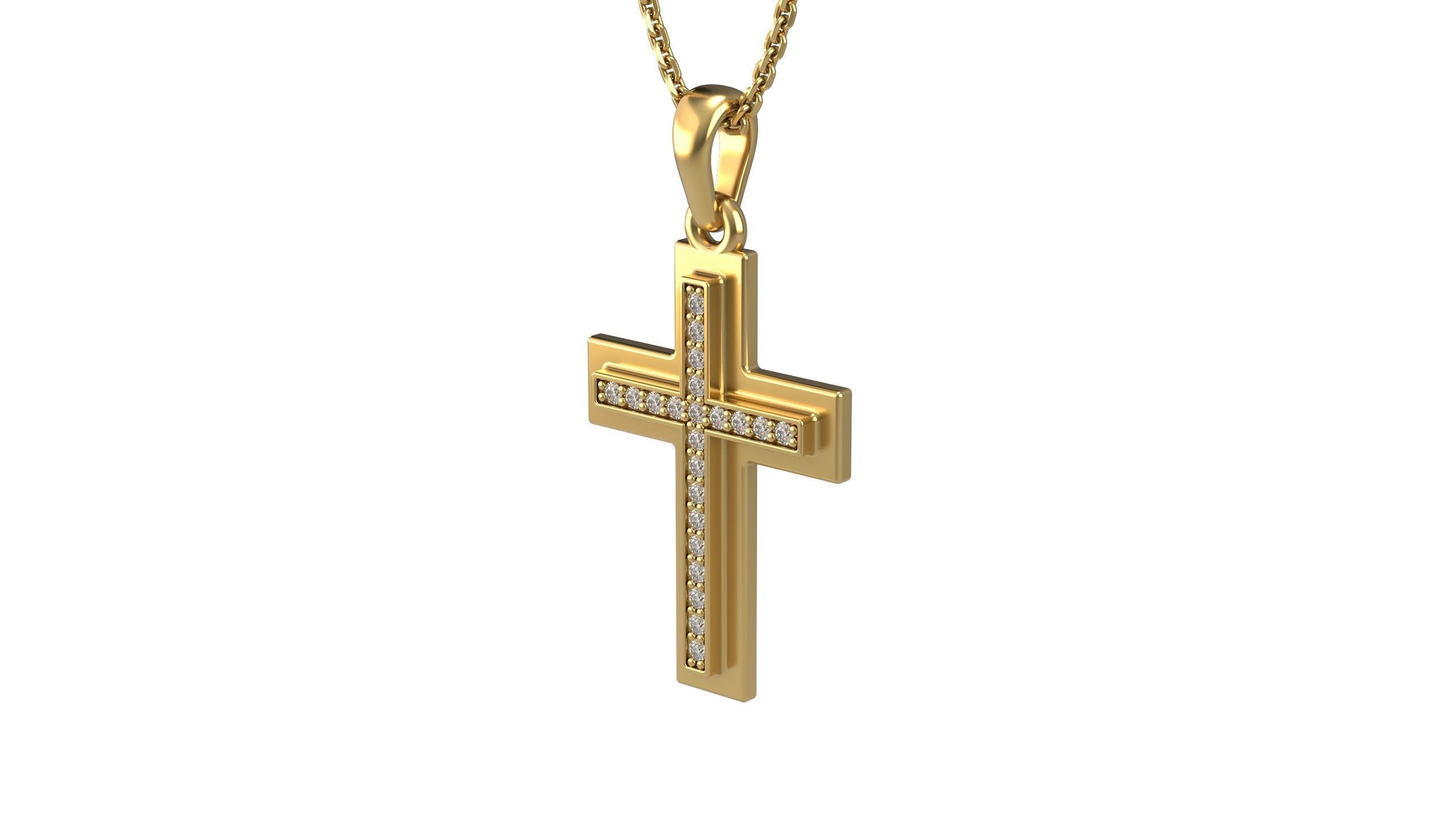 Cross pendant 12 3D print model_4