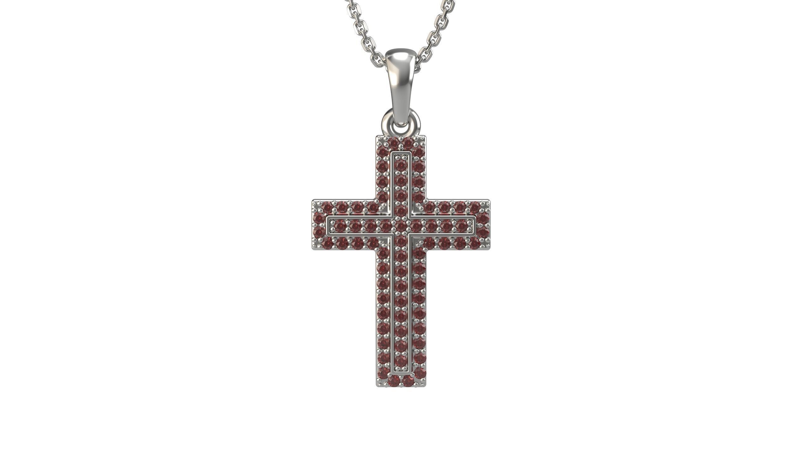 Cross pendant 12 3D print model_7