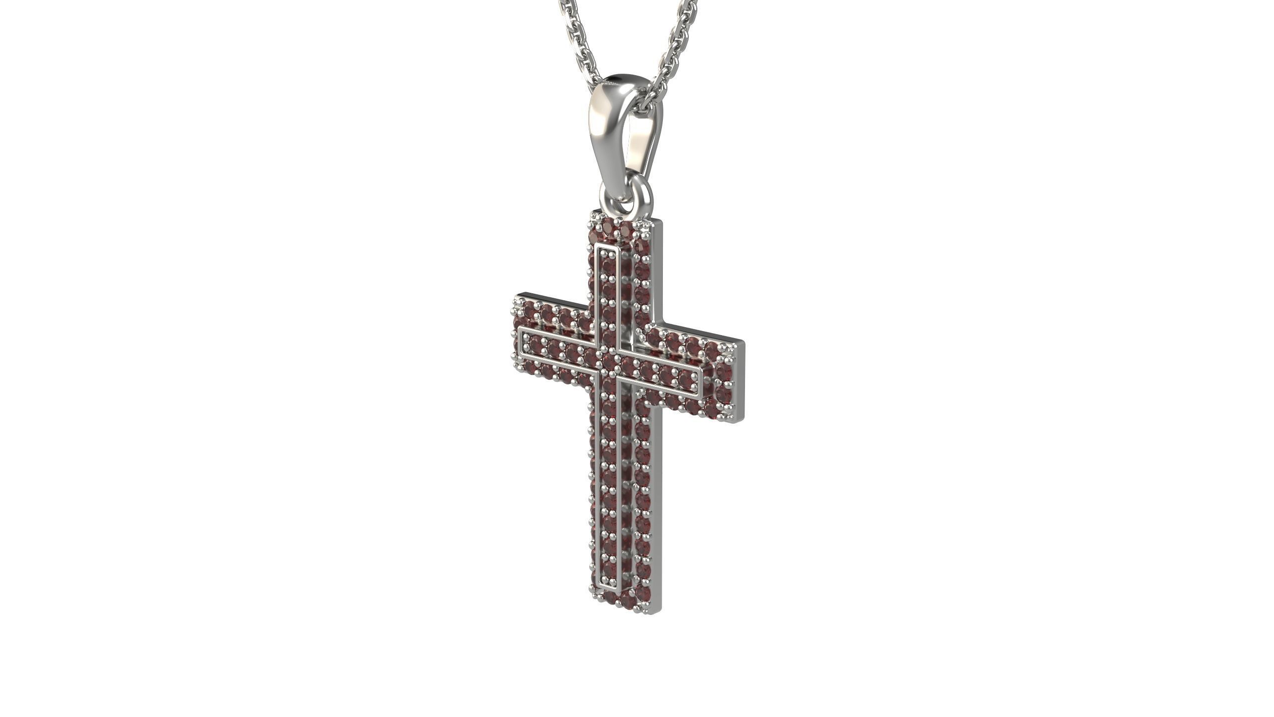 Cross pendant 12 3D print model_8