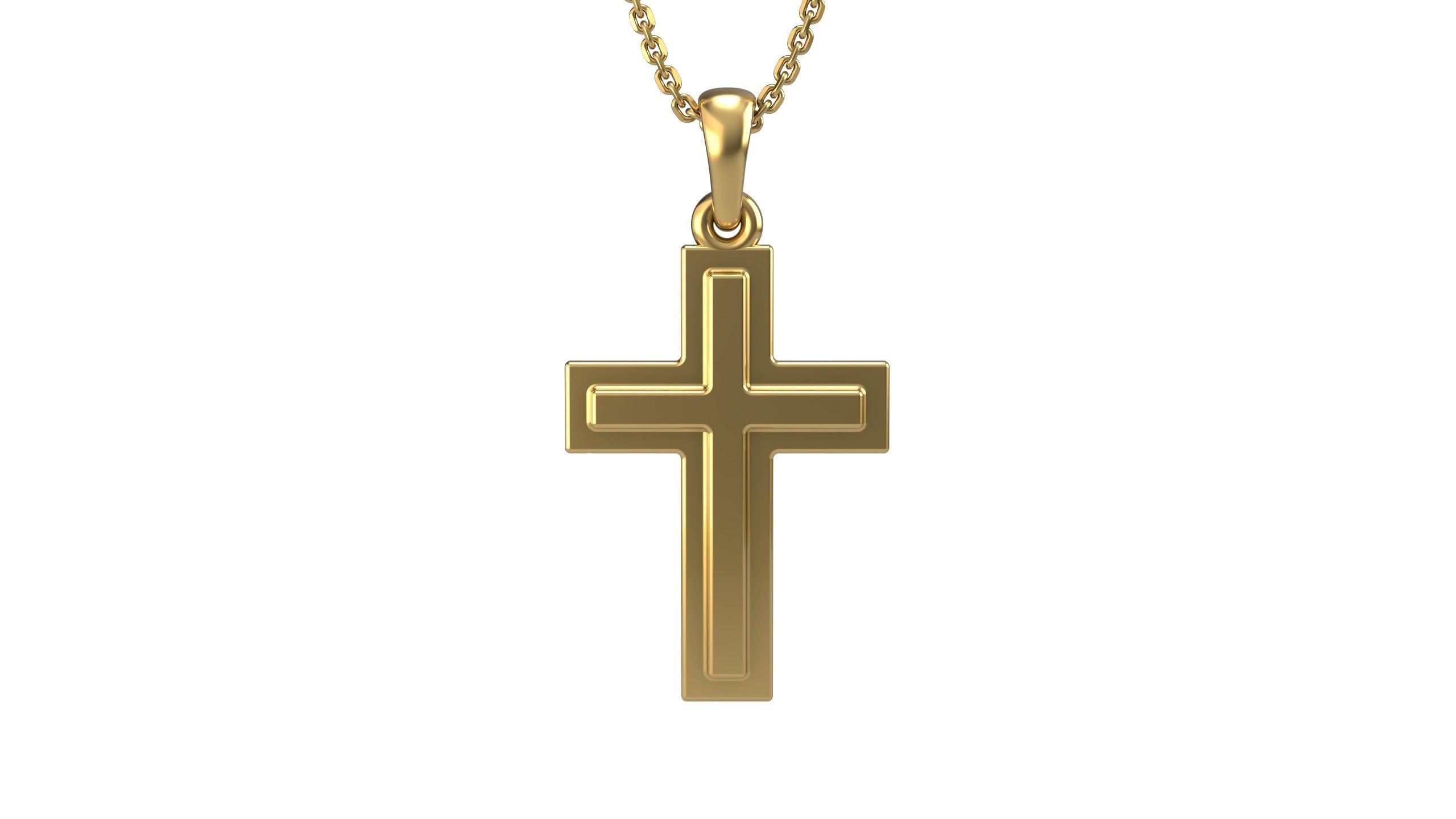 Cross pendant 12 3D print model_1