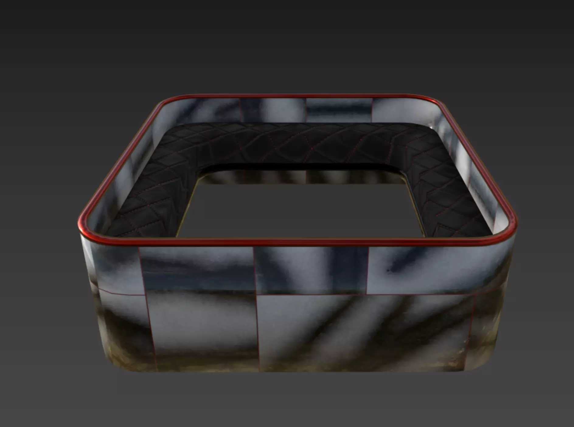 Enclosed marble couch or hotub Free low-poly 3D model