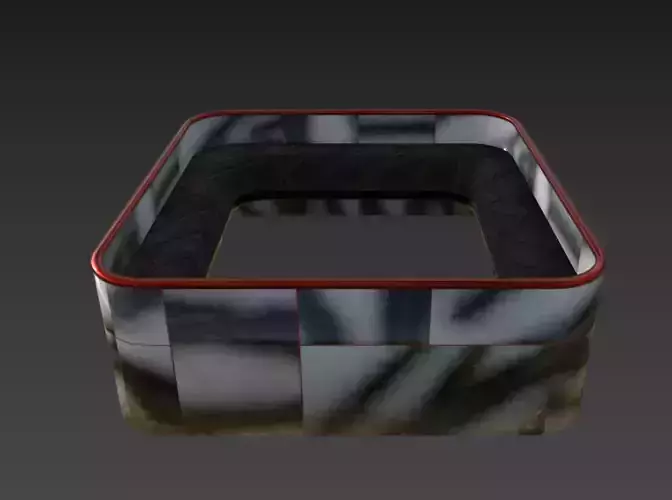 Enclosed marble couch or hotub