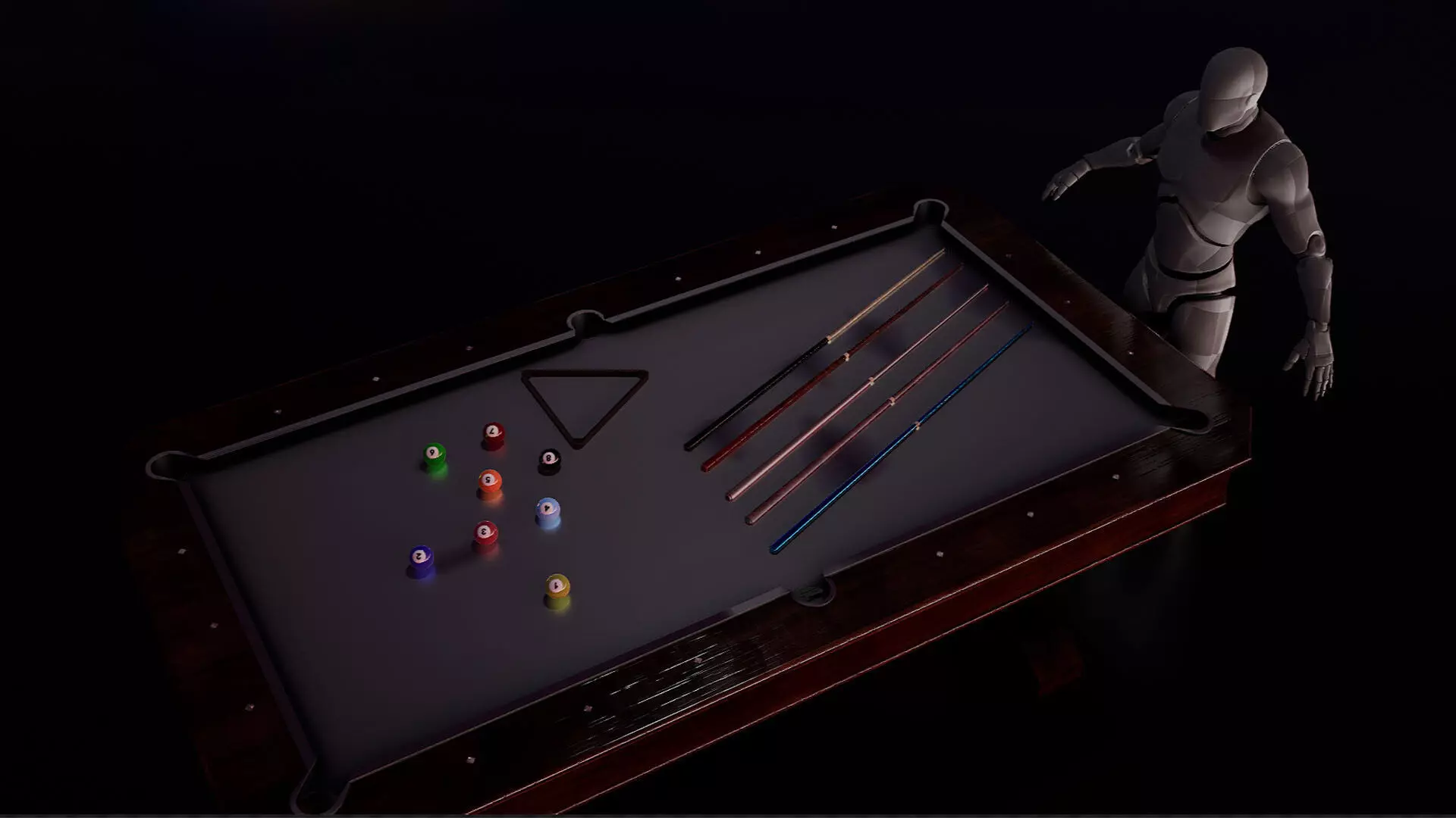 Billiards Low-poly 3D model