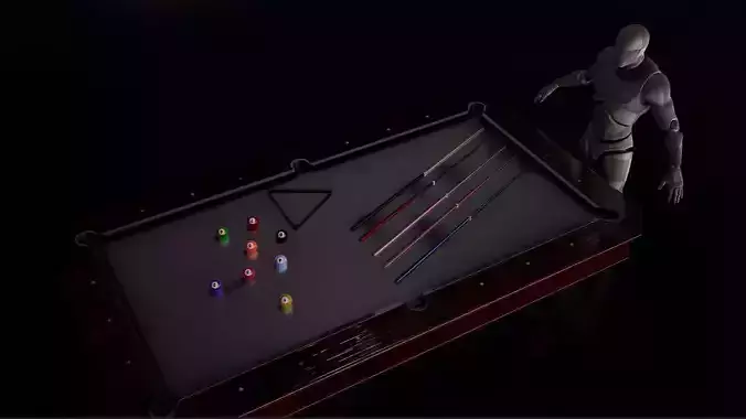 Billiards Low-poly 3D model