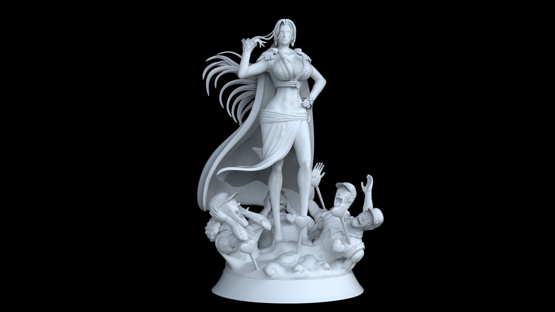 One piece Boa Hancock fan art 3D print model_9