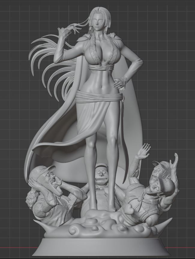 One piece Boa Hancock fan art 3D print model_3