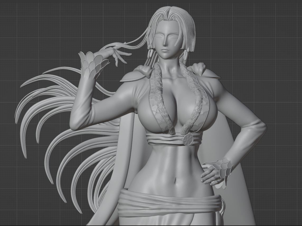 One piece Boa Hancock fan art 3D print model_4