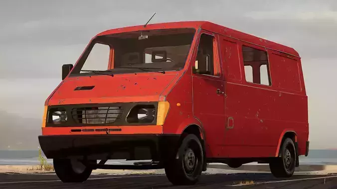Levo Minibus 1215 Low-poly 3D model