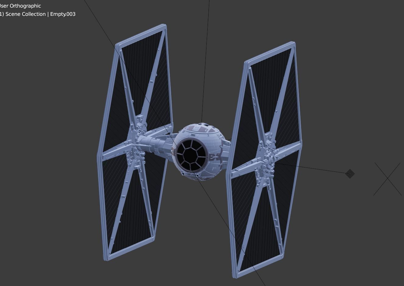 Star Wars Trench Run made in Blender 3D model_6