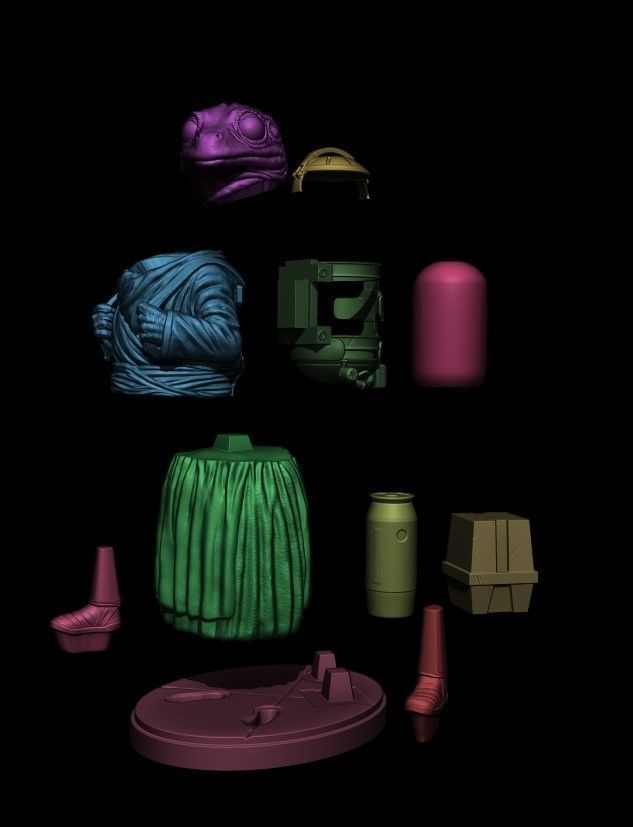 Lady Frog Statue from Mandalorian 3D print model_6