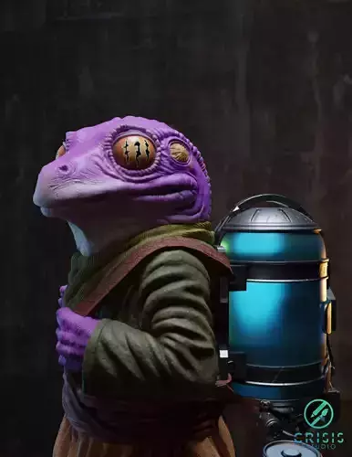 Lady Frog Statue from Mandalorian 3D print model