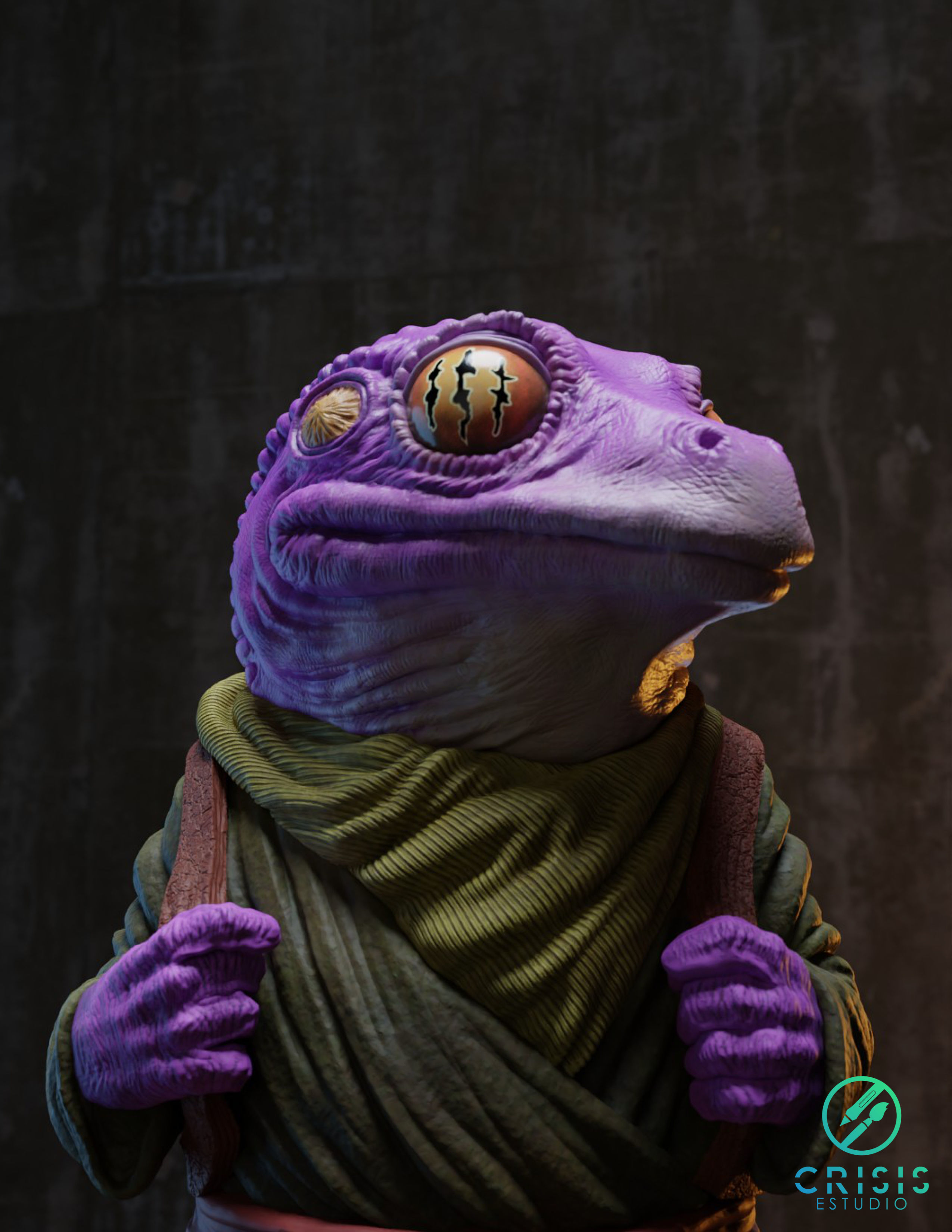 Lady Frog Statue from Mandalorian 3D print model_11