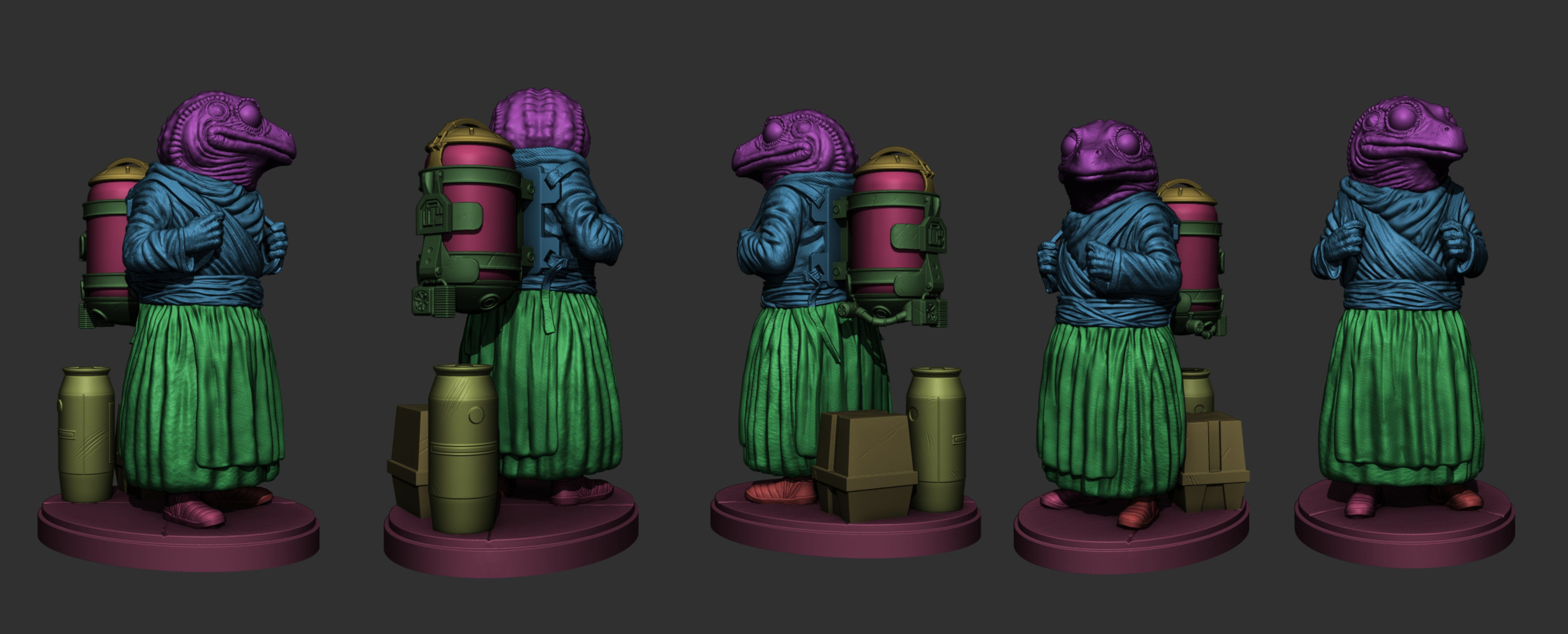 Lady Frog Statue from Mandalorian 3D print model_5