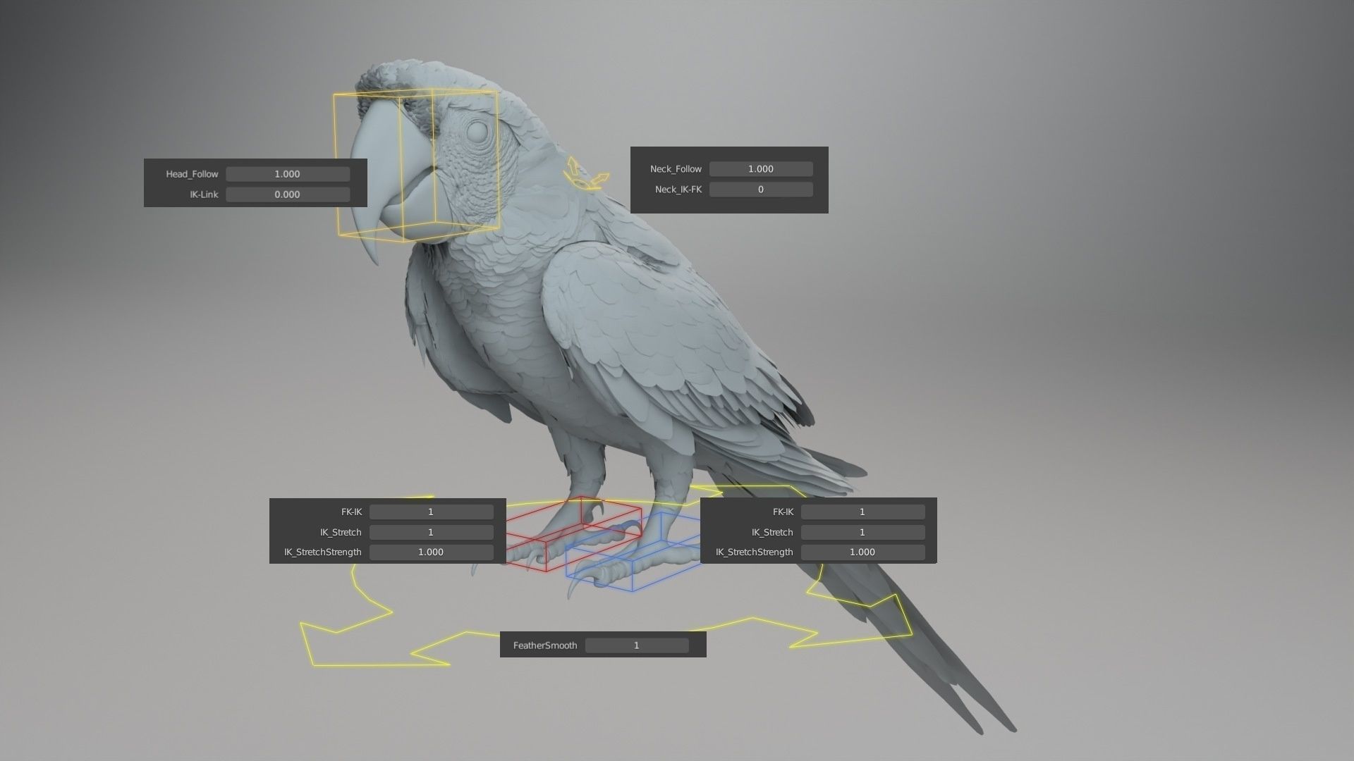Ara Macao Animation - VFX Grace 3D model_19