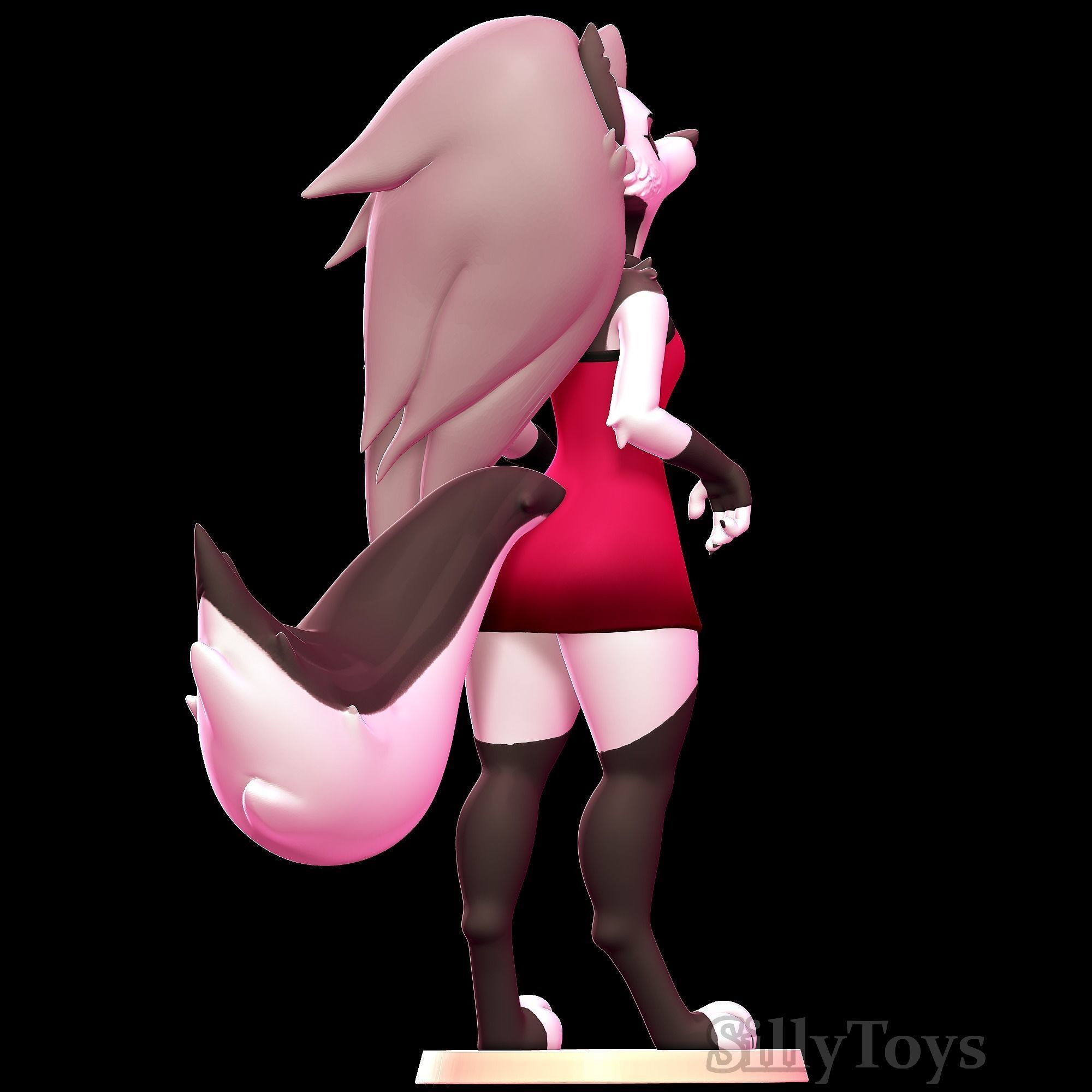 Loona with Dress - Helluva Boss 3D print model_3