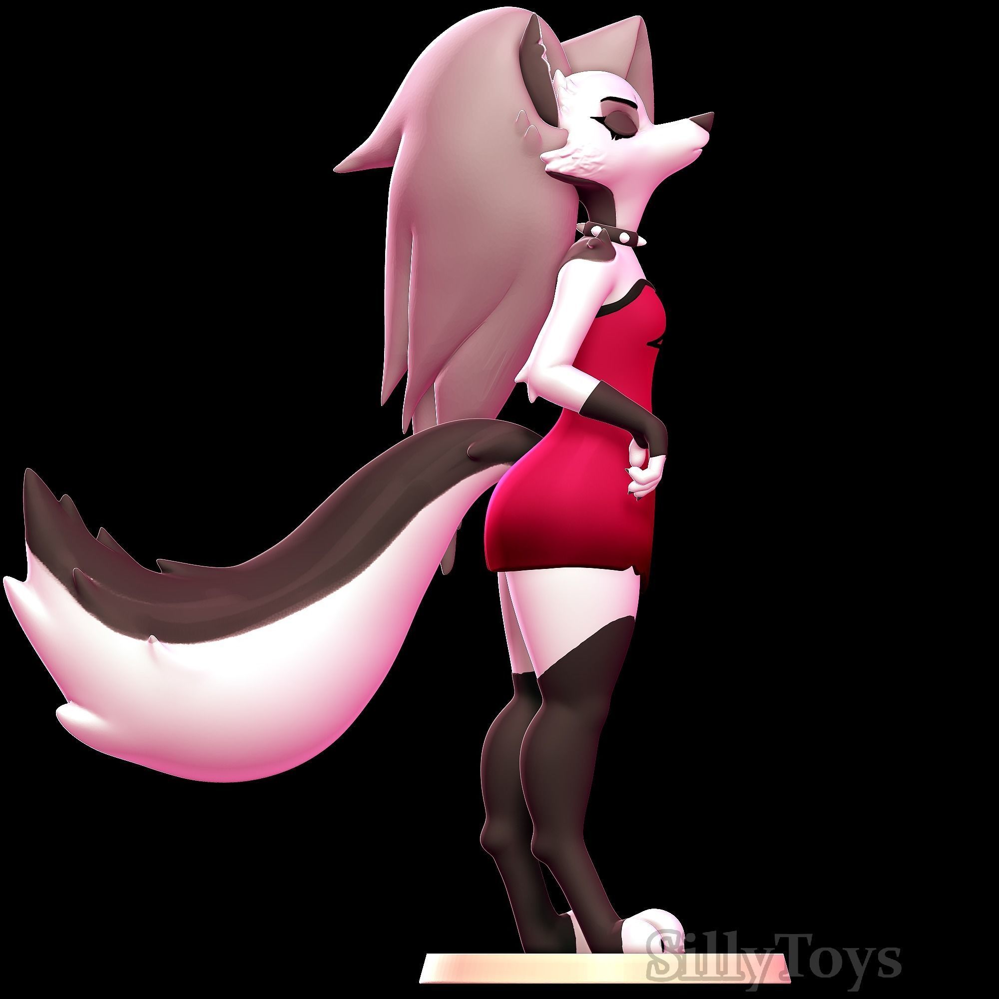 Loona with Dress - Helluva Boss 3D print model_2