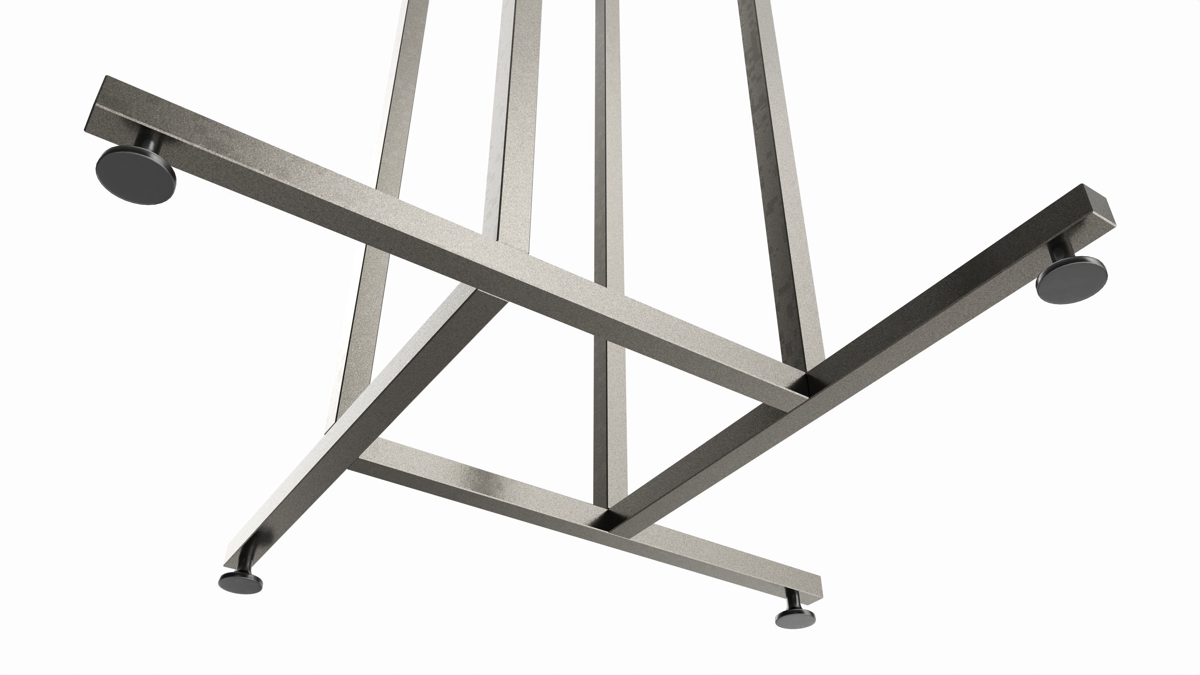 Store Adjustable 4-way Square Tube Clothing Rack 3D model_4