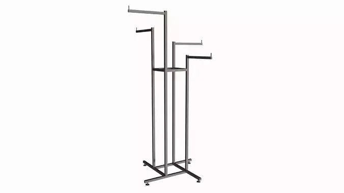 Store Adjustable 4-way Square Tube Clothing Rack